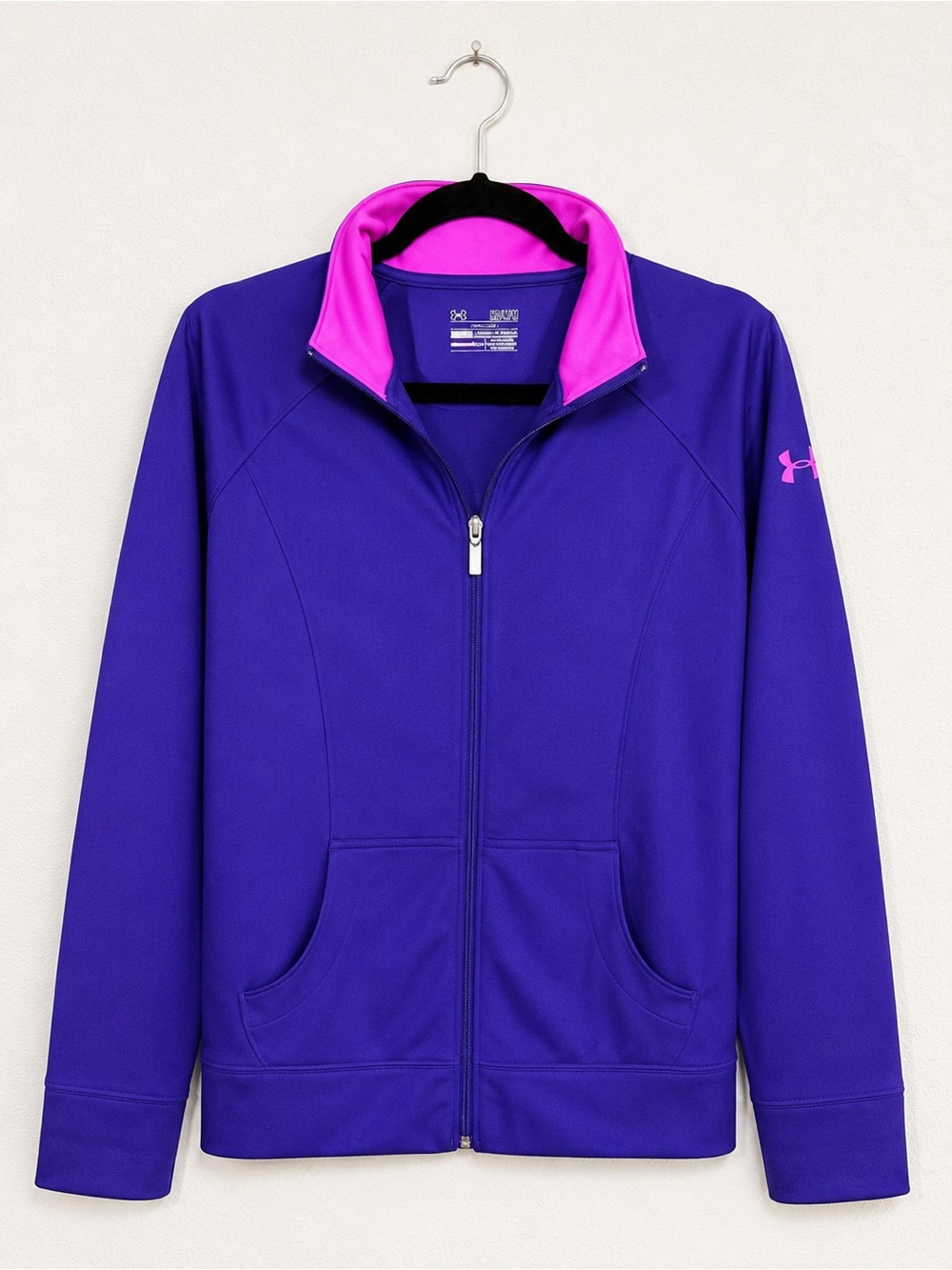 Under Armour Semi Fitted Purple Jacket with Hot Pink Collar